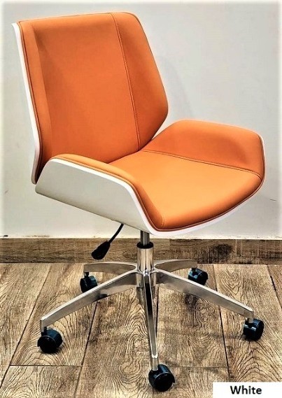 Medium Back Revolving Chair White HDOF-29
