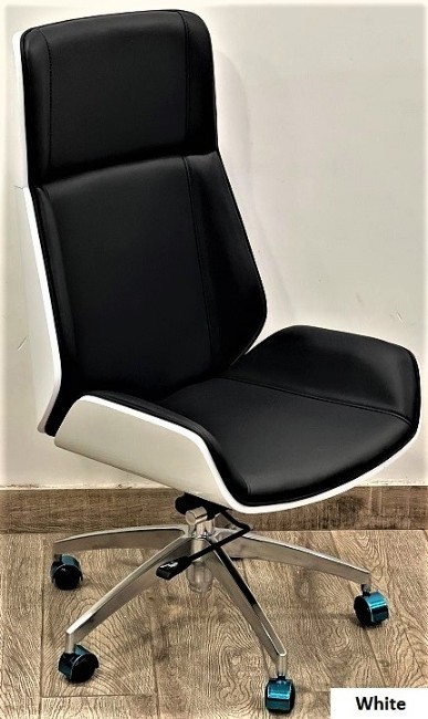 High Back Revolving Chair White HDOF-30